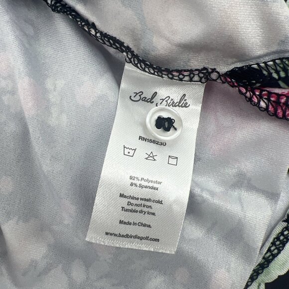 Bad Birdie Golf Polo Shirt Mens Floral Colorful Athletic Stretch Small S LNC - Picture 10 of 12